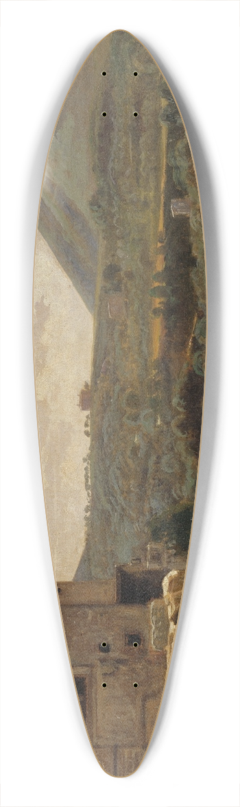 Wilhelm Marstrand - Italian Landscape 39.3 inch art pintail longboard deck