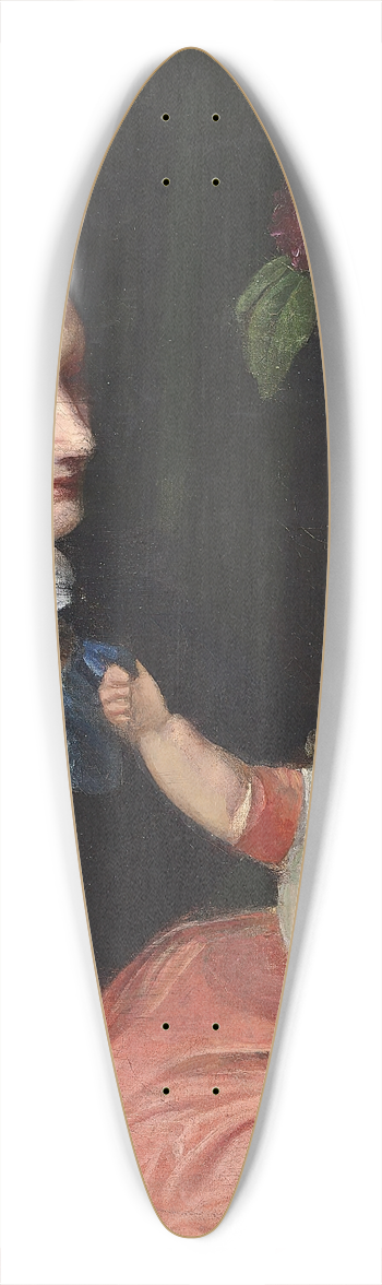Wilhelm Marstrand - Portrt af kunstnerens hustru med snnen Poul p skdet 39.3 inch art pintail longboard deck