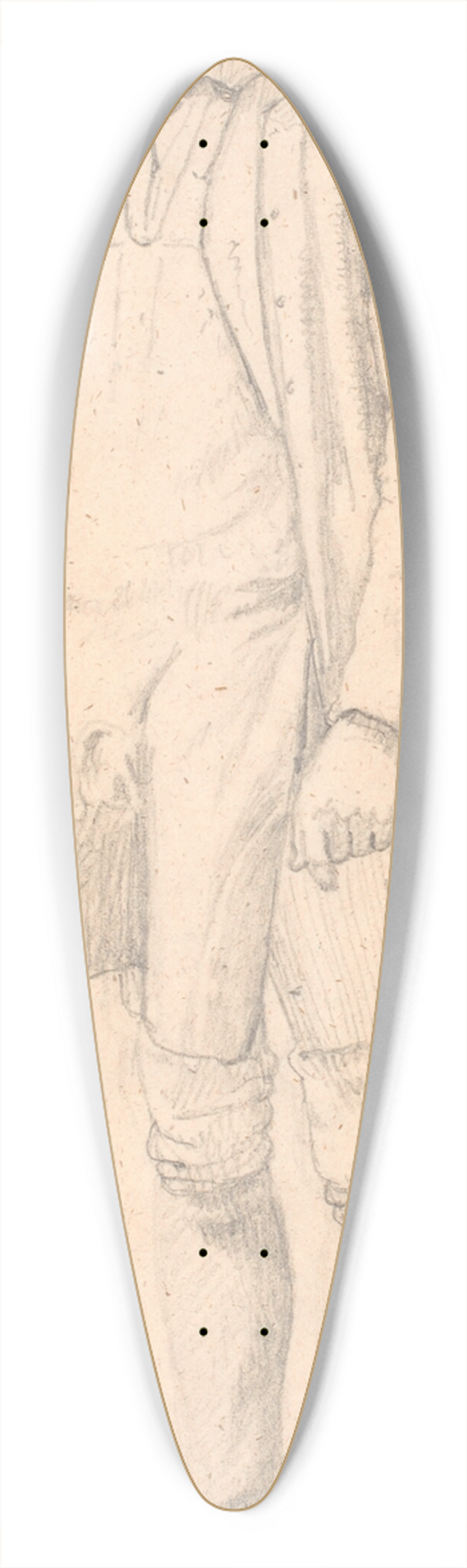 Wilhelm Marstrand - Stende svensk bonde 39.3 inch art pintail longboard deck