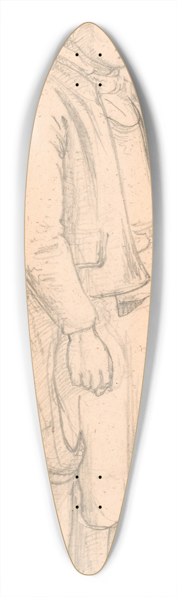 Wilhelm Marstrand - Svensk dreng med kasket 39.3 inch art pintail longboard deck