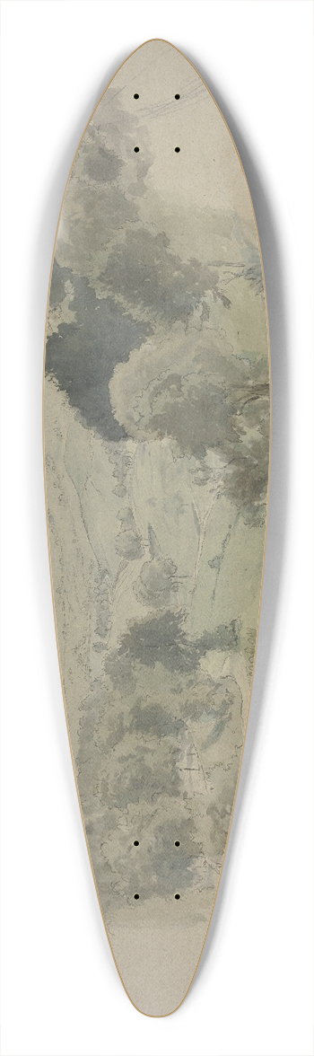 Wilhelm Steinhausen - Lindenfels 39.3 inch art pintail longboard deck
