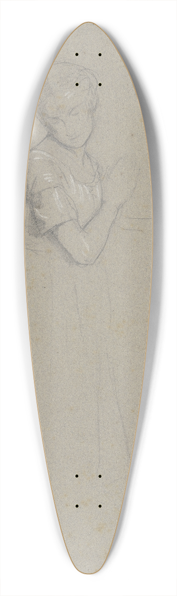 Wilhelm Steinhausen - Study on the birth of Christ 39.3 inch art pintail longboard deck