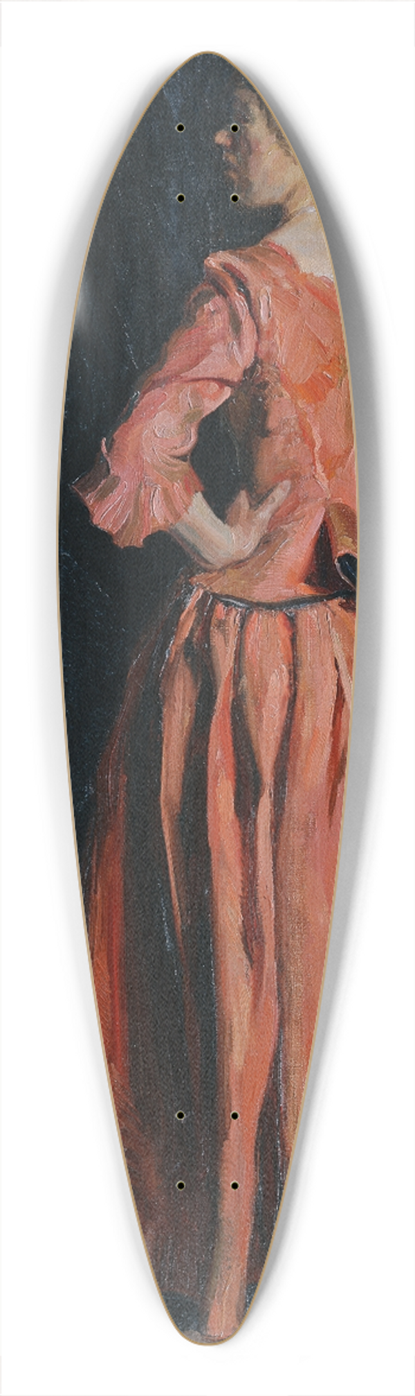Wilhelm Thny - Damenbildnis 39.3 inch art pintail longboard deck