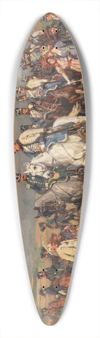 Wilhelm Velten - Begegnung auf der Landstrae 39.3 inch art pintail longboard deck