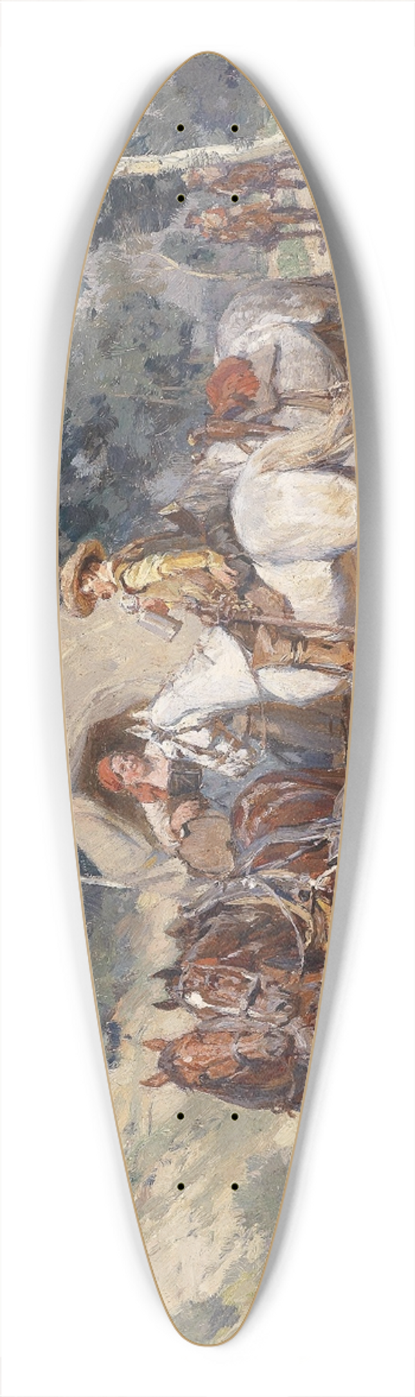 Wilhelm Velten - Begegnung auf der Landstrae 39.3 inch art pintail longboard deck