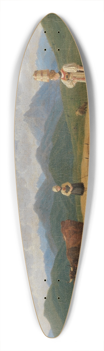 Wilhelm von Kobell - Auf der Alm 39.3 inch art pintail longboard deck