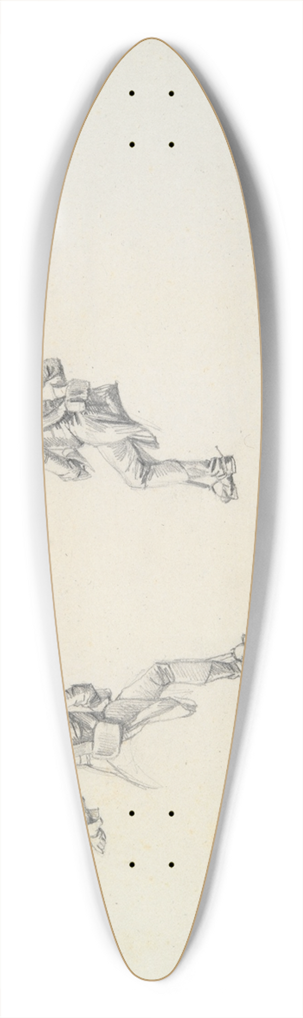 Wilhelm von Kobell - Study of an AustrianHussar 39.3 inch art pintail longboard deck
