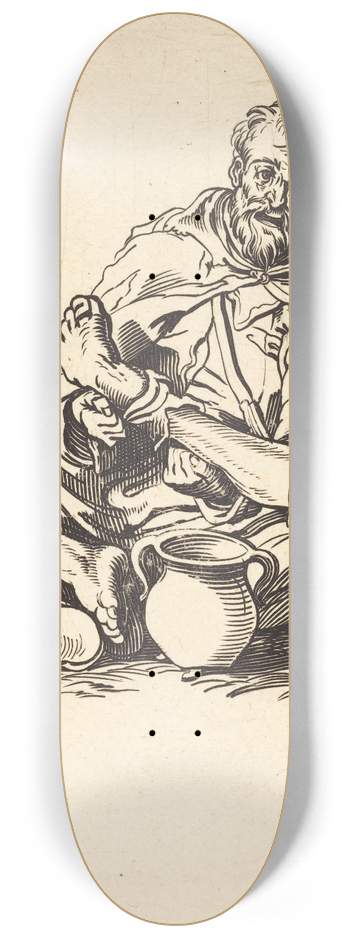 After Jacques Callot - The Sick Man 8.25 inch art skate deck