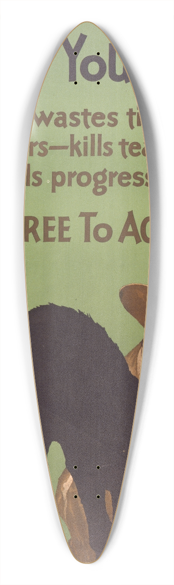 Willard Frederic Elmes - Why bow your back 39.3 inch art pintail longboard deck