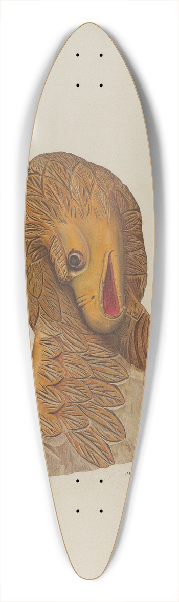 Willard Hazen - Eagle Woodcarving 39.3 inch art pintail longboard deck