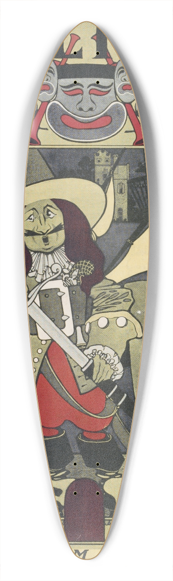 Will Bradley - Colliers. Dramatic number 39.3 inch art pintail longboard deck