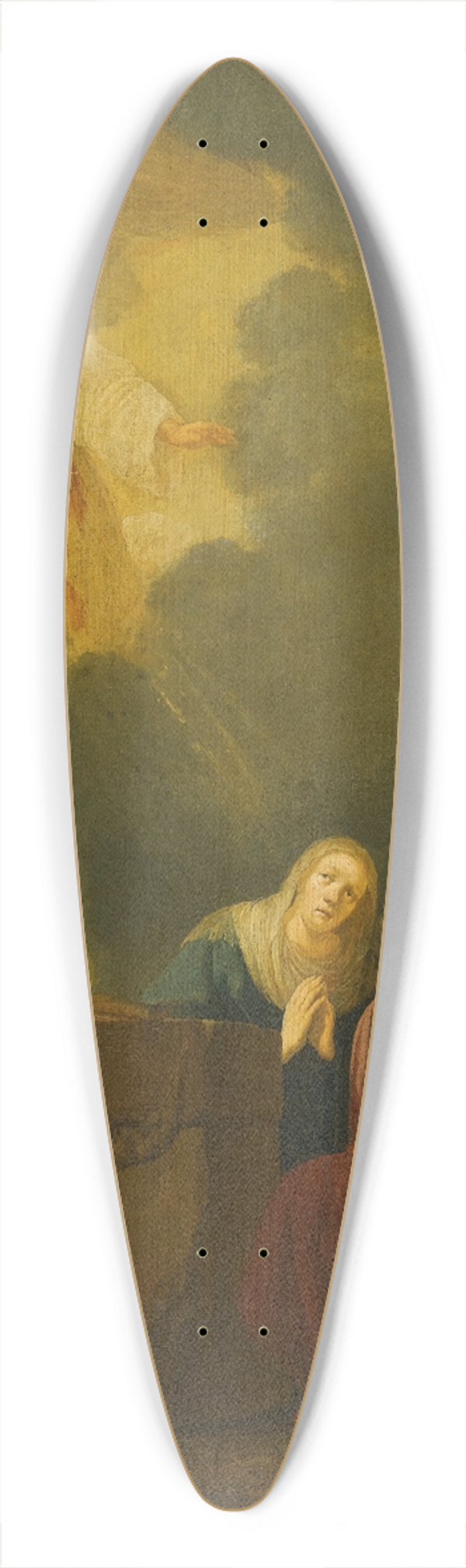 Willem de Poorter - The Sacrifice Of Manoah 39.3 inch art pintail longboard deck