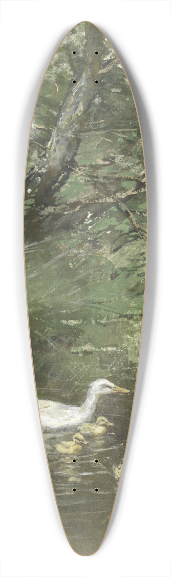 Willem Maris - Eendjes in het water 39.3 inch art pintail longboard deck