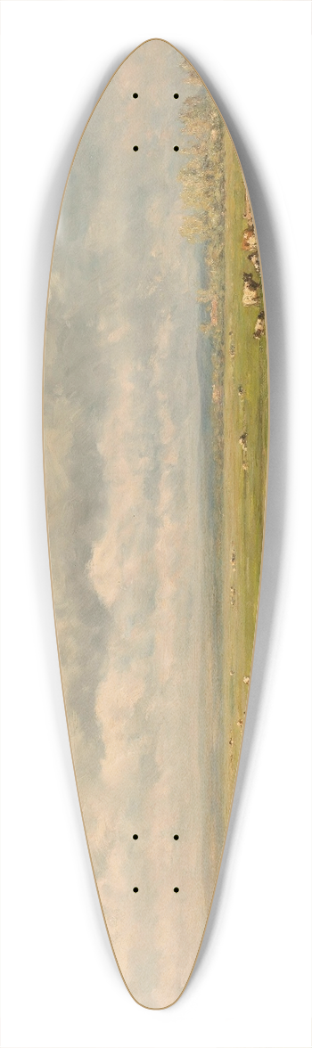 Willem Roelofs - Meadow Landscape with Cattle 39.3 inch art pintail longboard deck