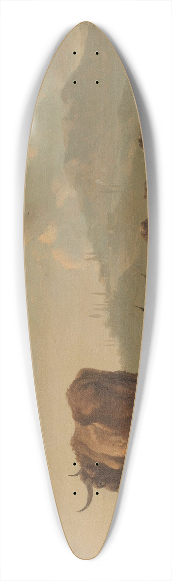 Willem Romeyn - Resting herd 39.3 inch art pintail longboard deck