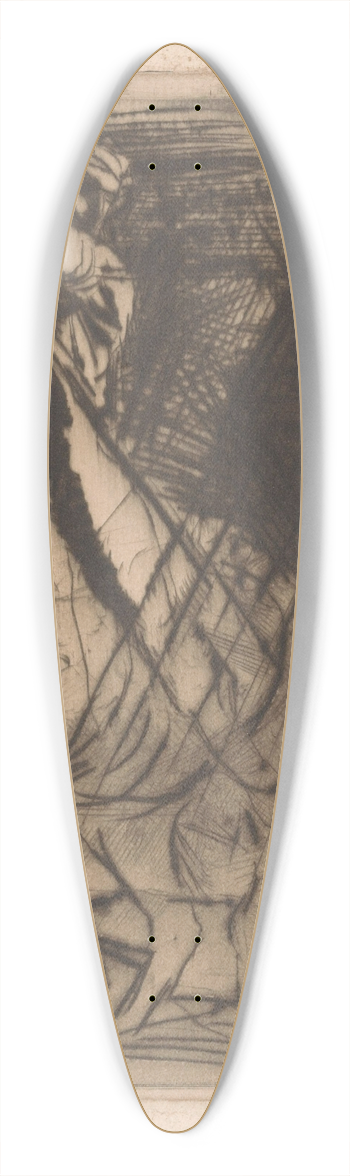 Willem van Konijnenburg - Sint Joris en de draak 39.3 inch art pintail longboard deck