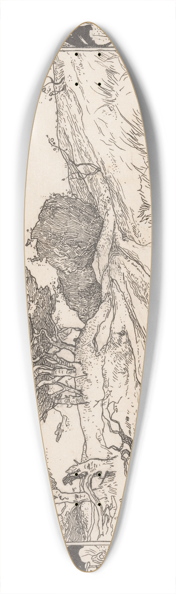 Willem Wenckebach - Duinlandschap met helmgras 39.3 inch art pintail longboard deck
