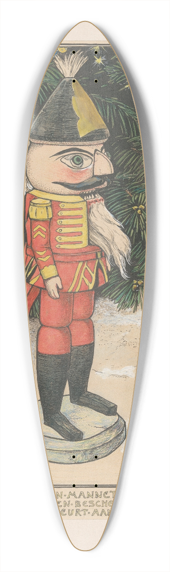 Willem Wenckebach - Notenkraker in een huzarenmantel bij een kerstboom 39.3 inch art pintail longboard deck