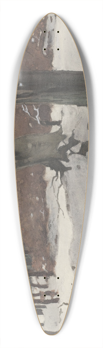 Willem Witsen - Bomen in de sneeuw 39.3 inch art pintail longboard deck