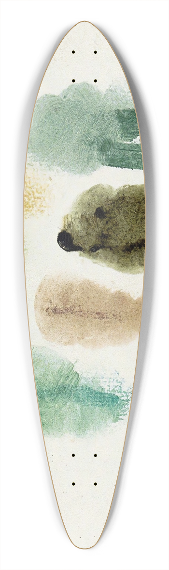 Willem Witsen - Studieblad met kleurproeven 39.3 inch art pintail longboard deck