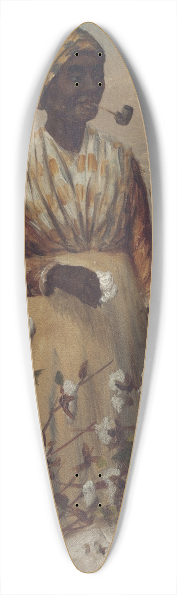 William Aiken Walker - Woman Smoking Pipe and Picking Cotton 39.3 inch art pintail longboard deck