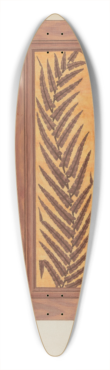 William A. Kropp - Panels from Rail Car Interiors 39.3 inch art pintail longboard deck