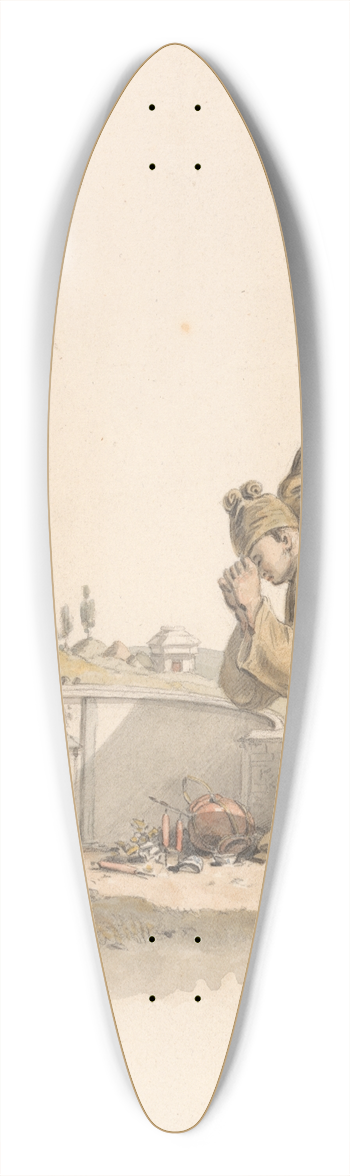 William Alexander - Mourning at a Tomb 39.3 inch art pintail longboard deck
