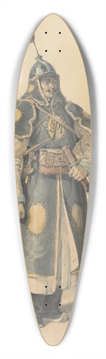William Alexander - Portrait of a Chinese Soldier 39.3 inch art pintail longboard deck