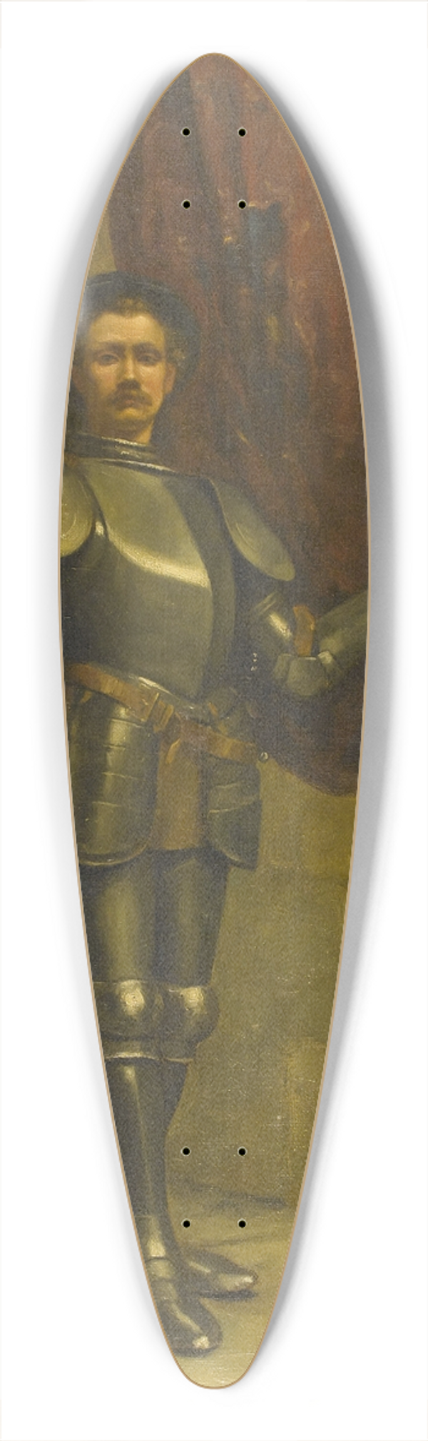 William Anstey Dolland - Portrait of a Gentleman in Armor 39.3 inch art pintail longboard deck