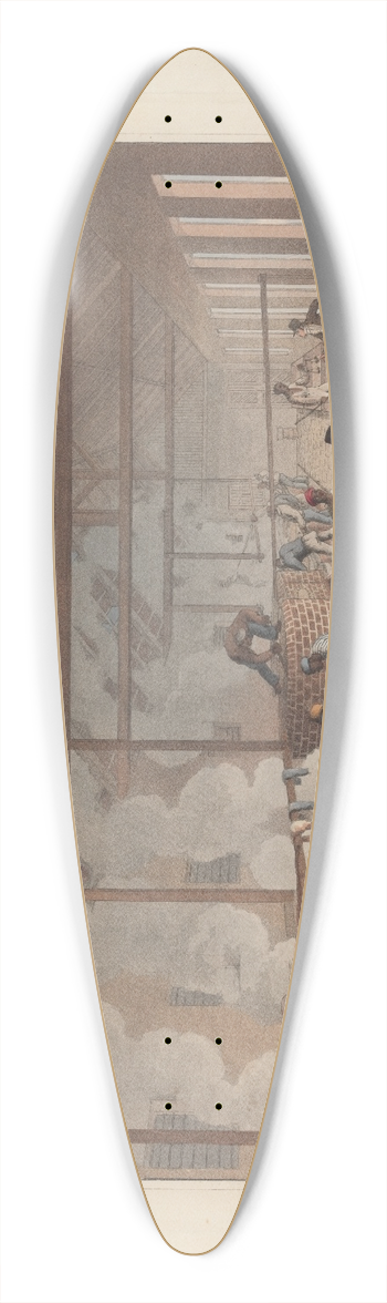 William A. V. Clark - The Boiling-House 39.3 inch art pintail longboard deck