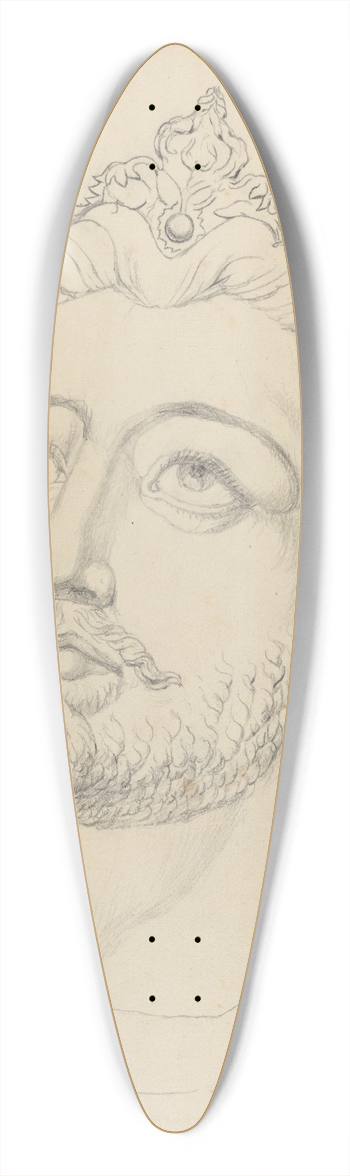 William Blake - King Canute 39.3 inch art pintail longboard deck