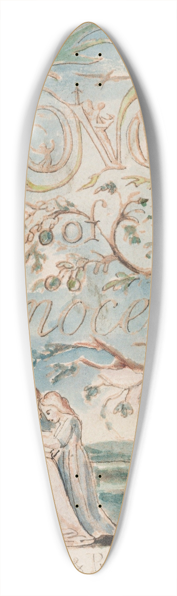 William Blake - Pl. 2  title page 39.3 inch art pintail longboard deck
