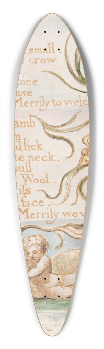 William Blake - Pl. 8  Spring 39.3 inch art pintail longboard deck