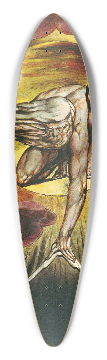 William Blake - The Ancient of Days 39.3 inch art pintail longboard deck