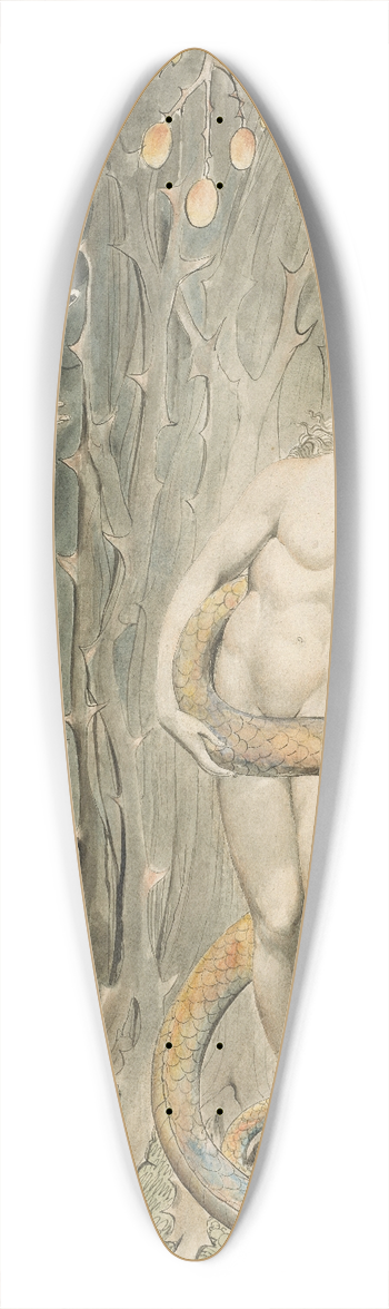 William Blake - The Temptation and Fall of Eve 39.3 inch art pintail longboard deck