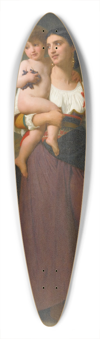 William Bouguereau - Convoitise 39.3 inch art pintail longboard deck