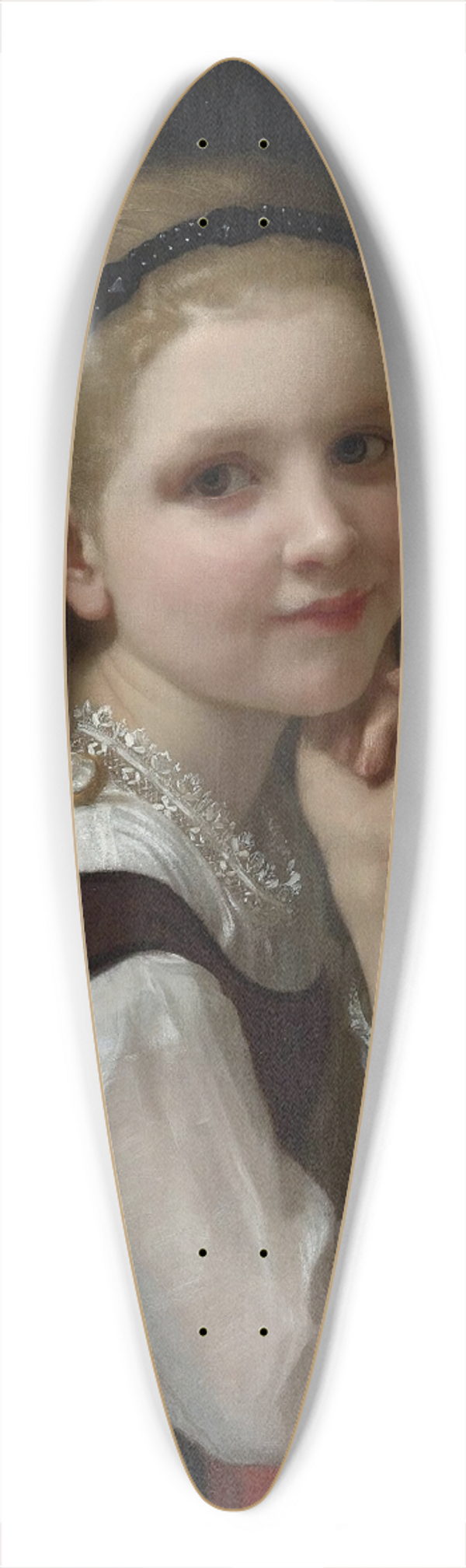 William Bouguereau - Distraction 39.3 inch art pintail longboard deck