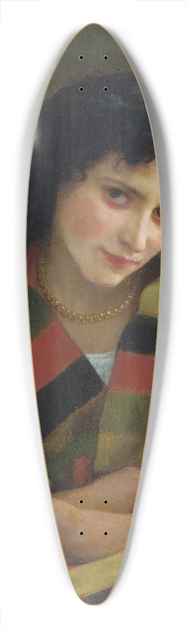 William Bouguereau - Frileuse 39.3 inch art pintail longboard deck