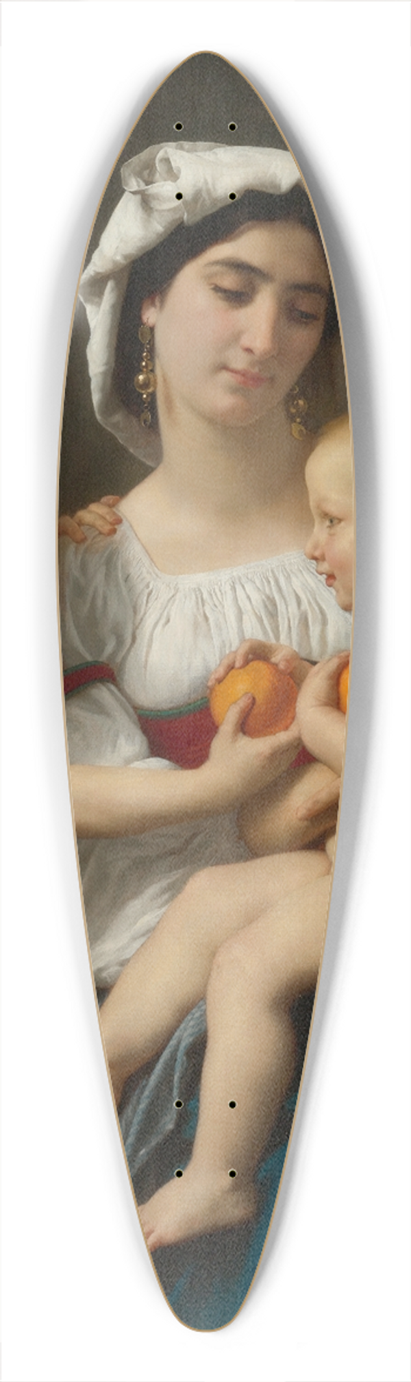 William Bouguereau - Les Oranges 39.3 inch art pintail longboard deck