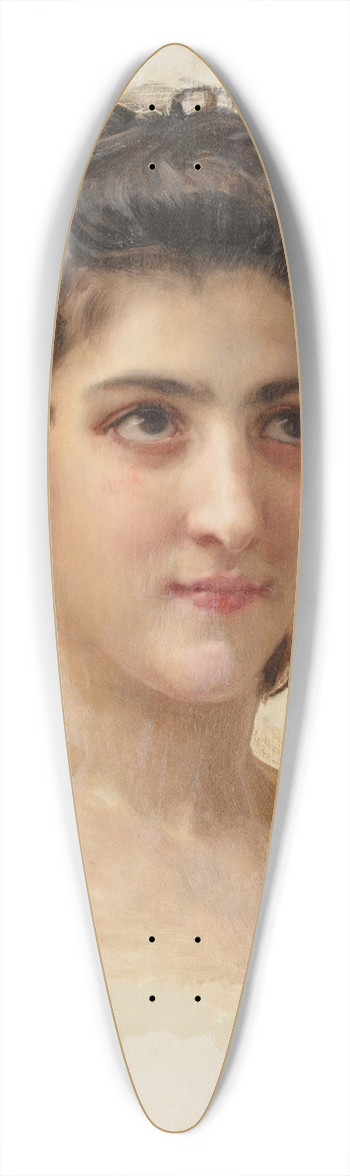 William Bouguereau - Portrait Study of Gabrielle Drunzer 39.3 inch art pintail longboard deck