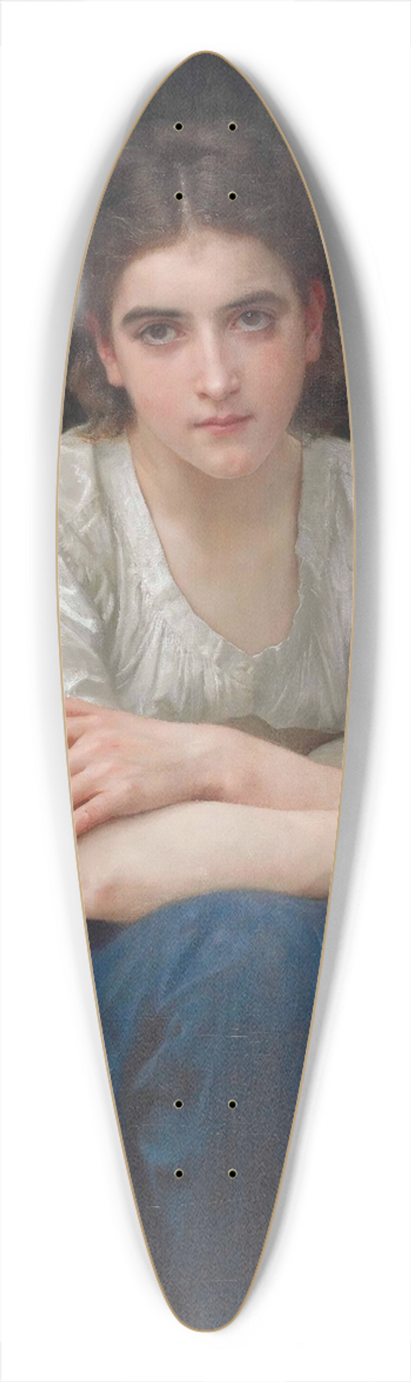 William Bouguereau - Rverie sur le seuil 39.3 inch art pintail longboard deck