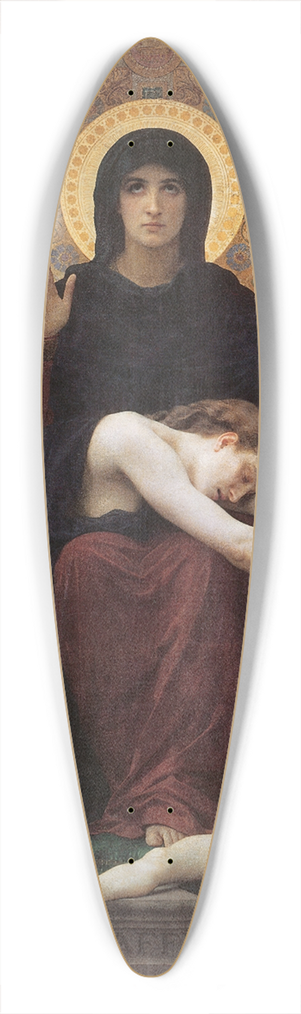 William Bouguereau - Virgin Comforter 39.3 inch art pintail longboard deck