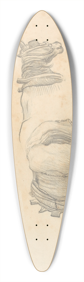 William Brockedon - Studies from Nature (two horses) 39.3 inch art pintail longboard deck