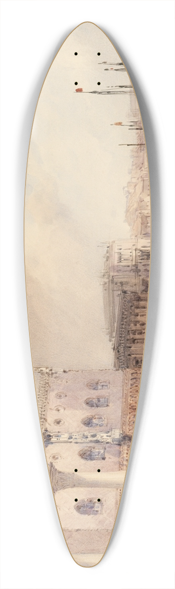 William Callow - The Doges Palace, Venice 39.3 inch art pintail longboard deck