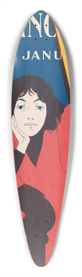 William Carqueville - Lippincotts January 39.3 inch art pintail longboard deck