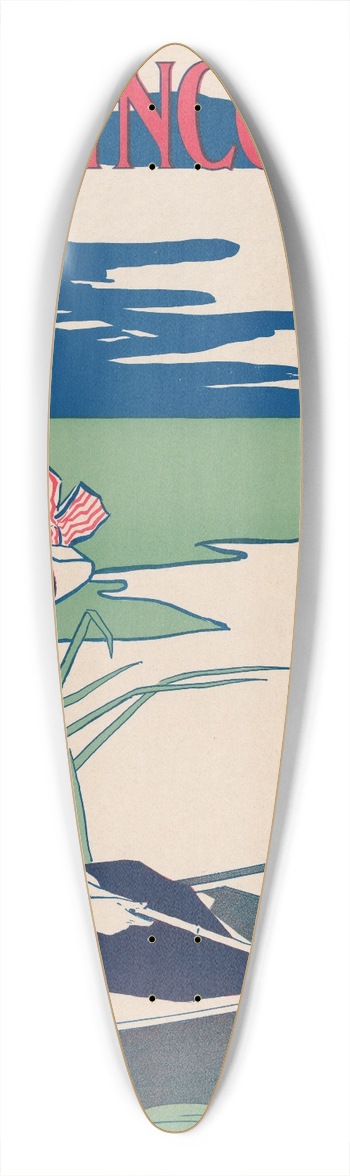 William Carqueville - Lippincotts June 39.3 inch art pintail longboard deck