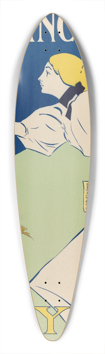 William Carqueville - Lippincotts, May 39.3 inch art pintail longboard deck