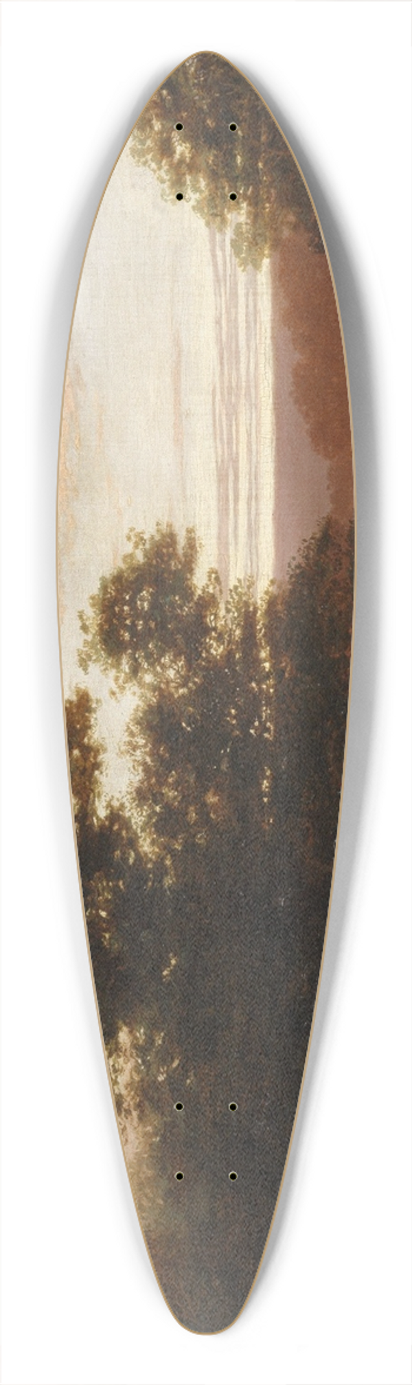 William Charles Piguenit - An Australian mangrove, ebb tide 39.3 inch art pintail longboard deck