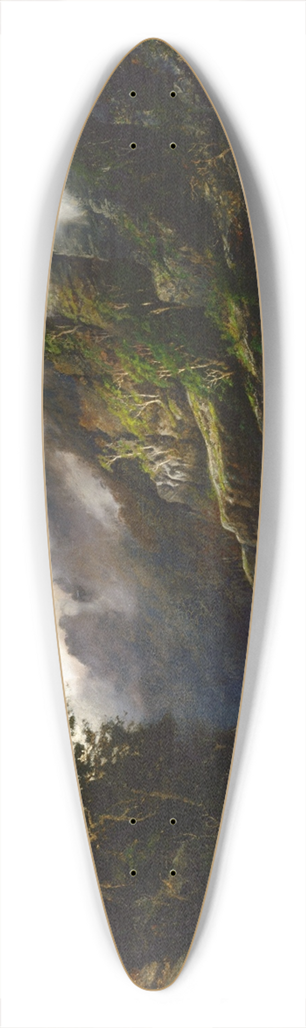 William Charles Piguenit - The Upper Nepean 39.3 inch art pintail longboard deck