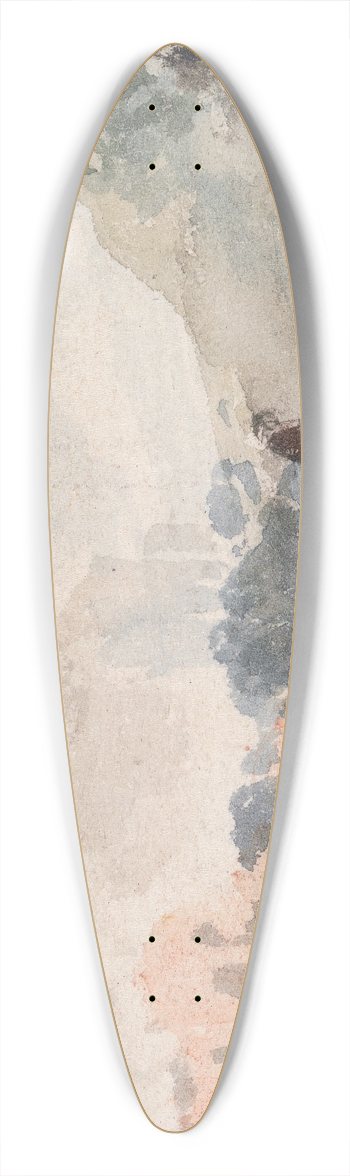 William Collins - Landscape with Cart 39.3 inch art pintail longboard deck